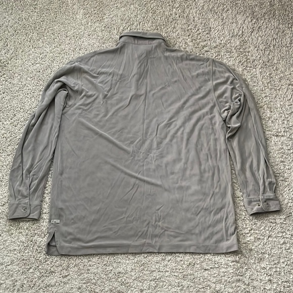 EUC Men’s Columbia XCO Stone Gray Long Sleeve Polo Shirt Size XXL - Picture 4 of 6